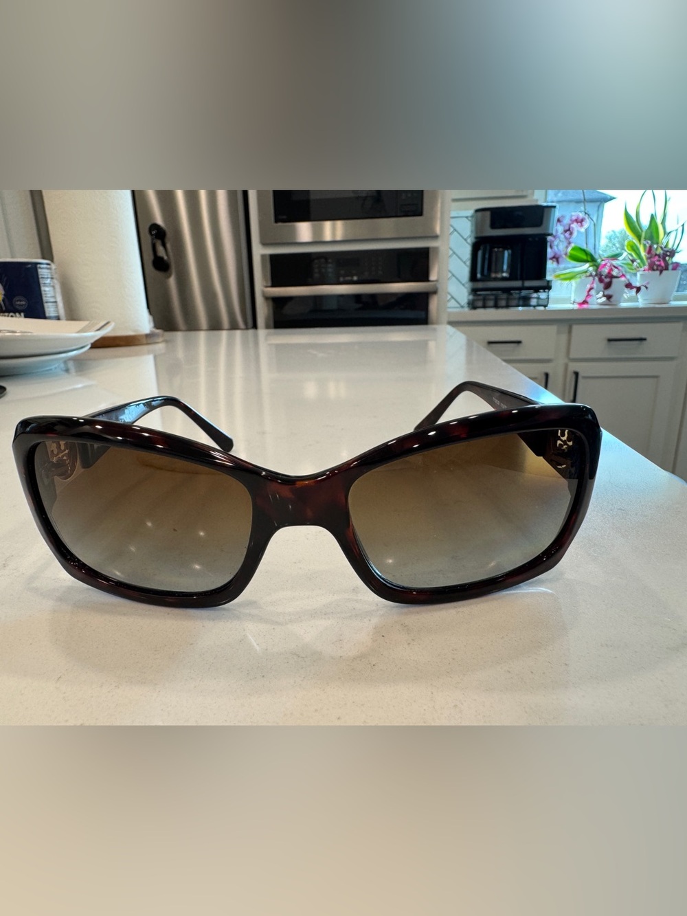 Tory Burch Tortoiseshell Sunglasses with Brown Gradient Lenses